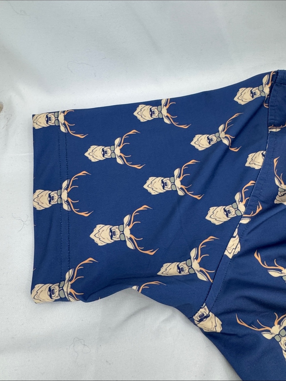 Waggle Golf Mens "Kentucky Buck" Performance Polo in Dusty Blue, sz M - Picture 7 of 11